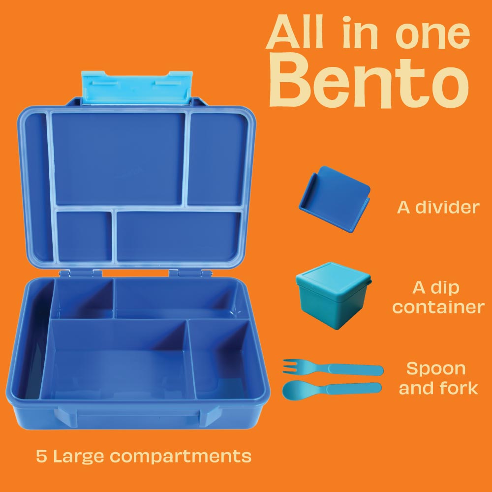 5 Compartment BPA Free Bento box - Super Swoosh