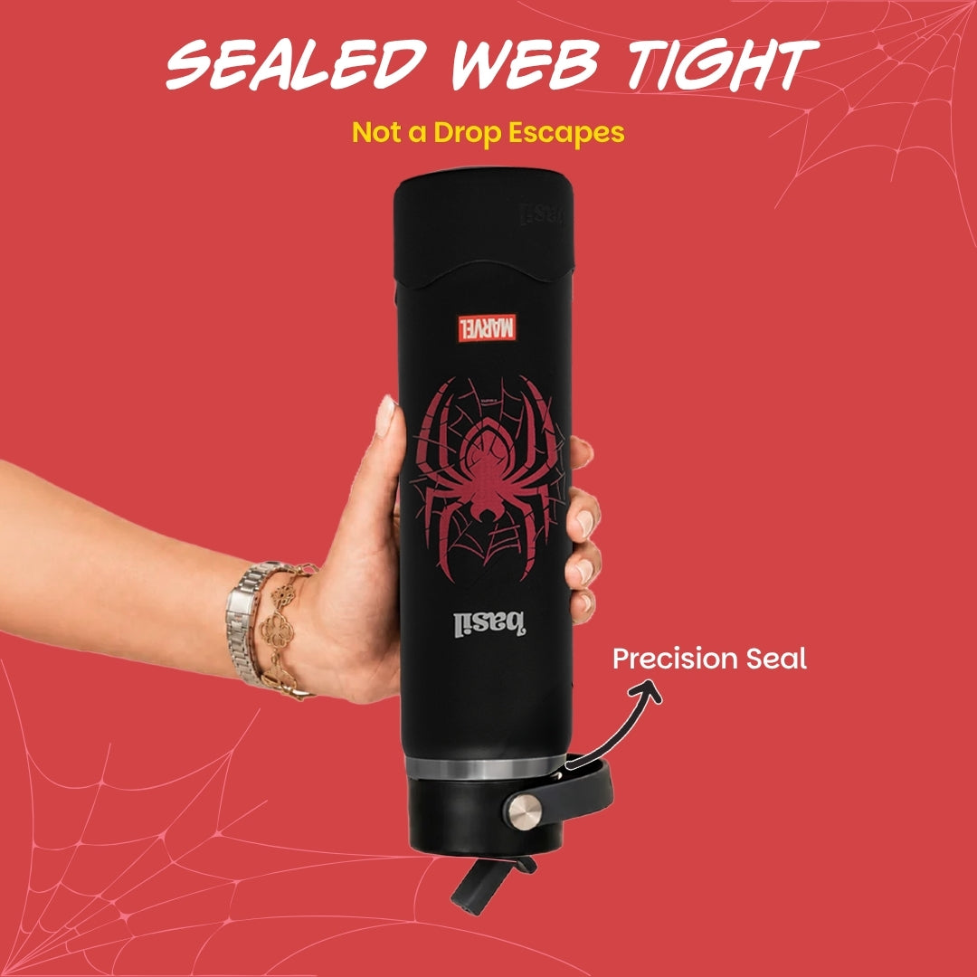 Insulated Stainless steel Sipper with Carry Handle - Phantom Web