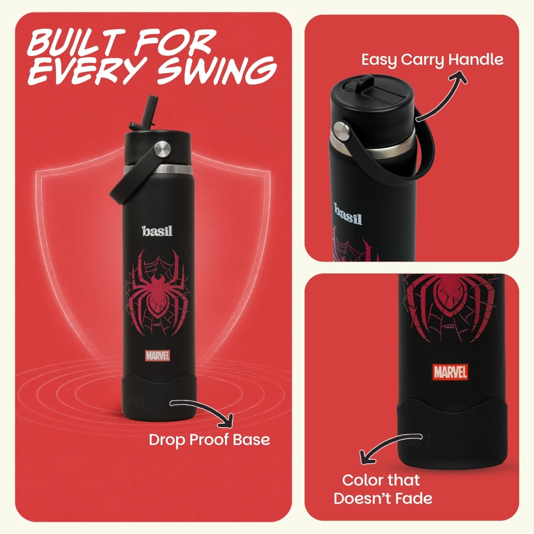 Insulated Stainless steel Sipper with Carry Handle - Phantom Web