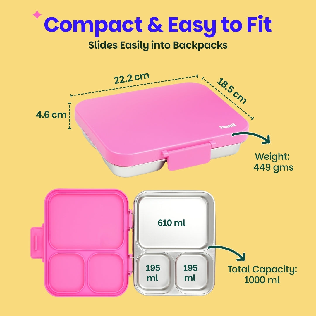 Bento Ace 3 C Lunch Box - Classic Pink