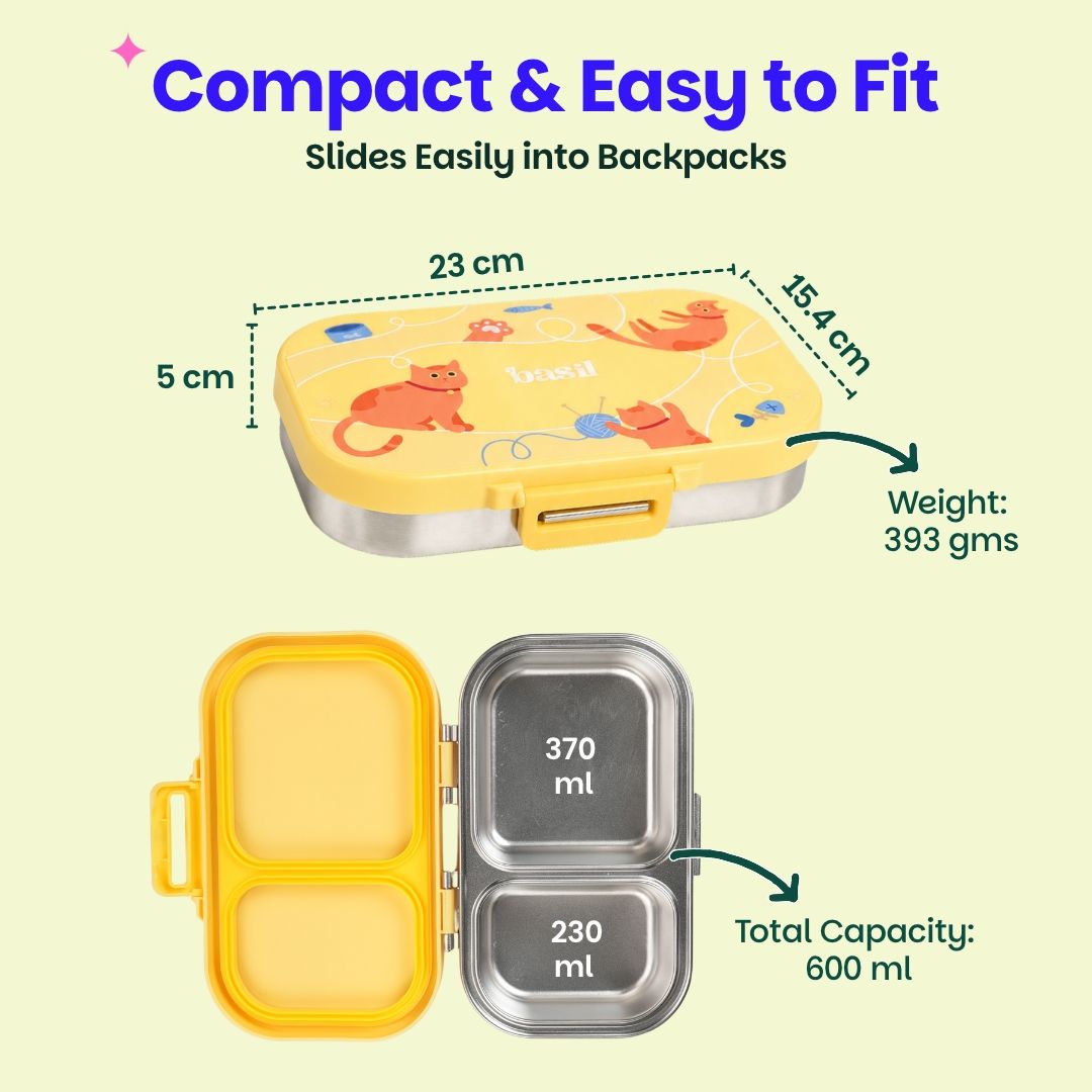 Bento Ace 2 Section Lunch Box - Kitty Party