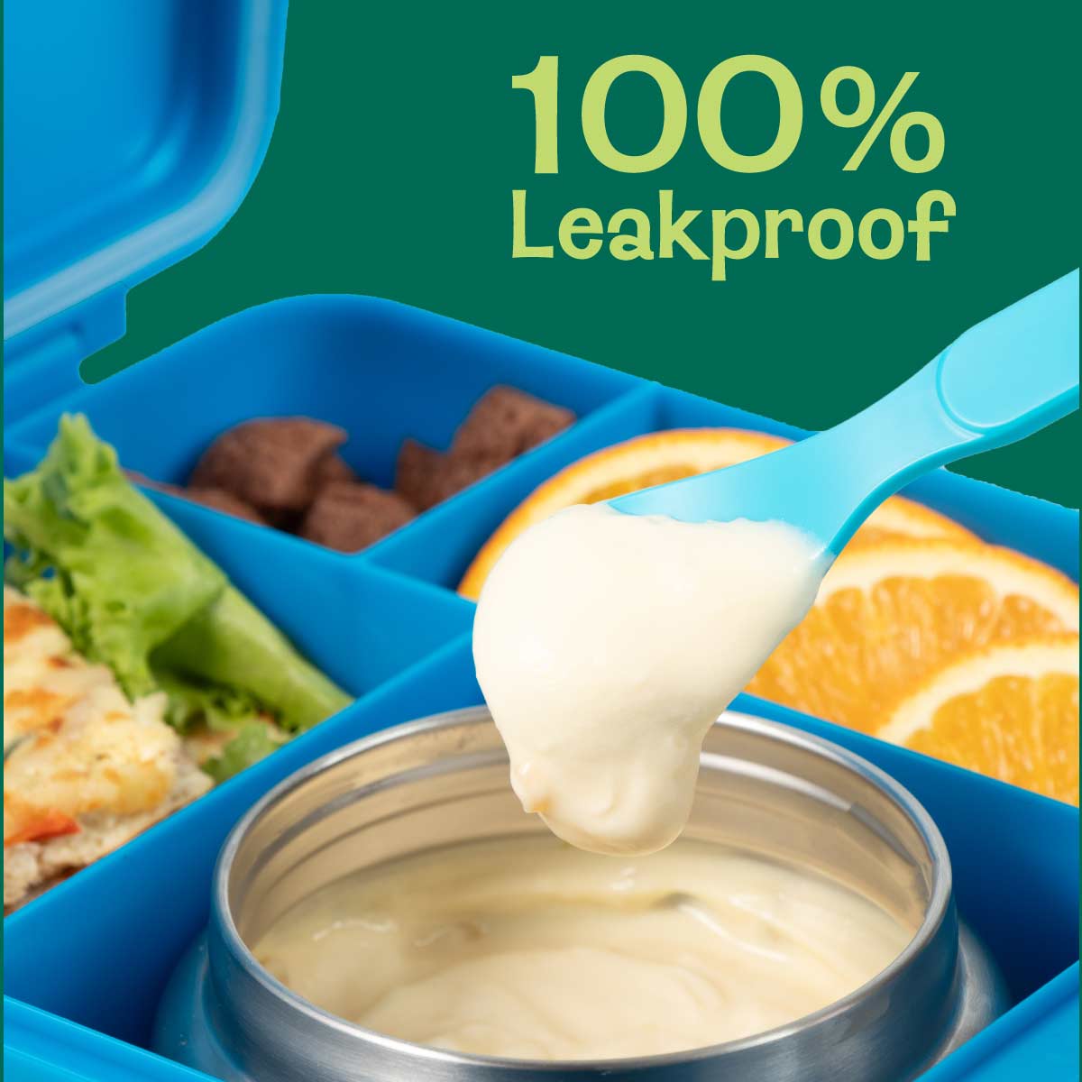 4 Compartment Bento box with Insulated jar - Purple