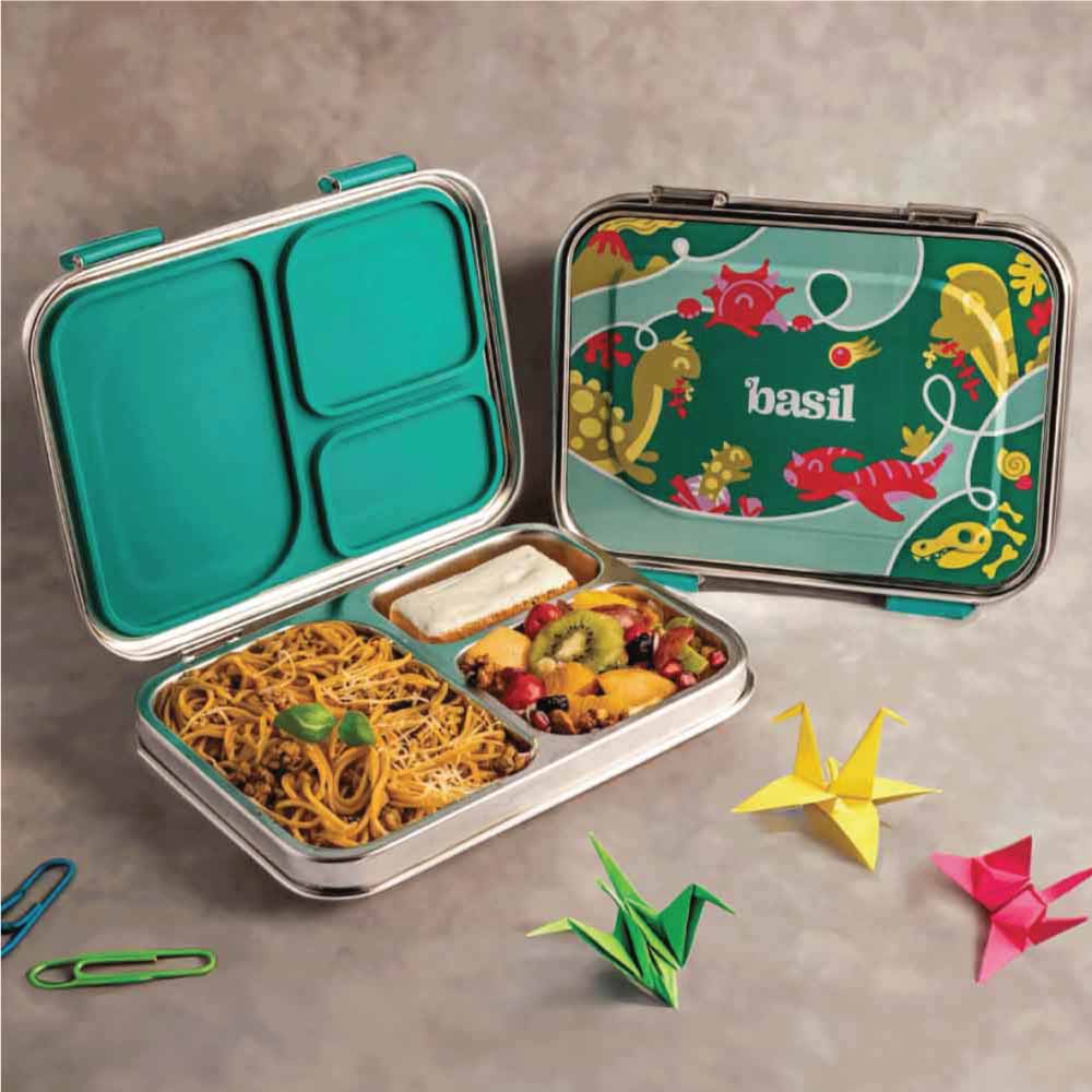 3 Compartment Stainless steel Bento box - Hocus Docus