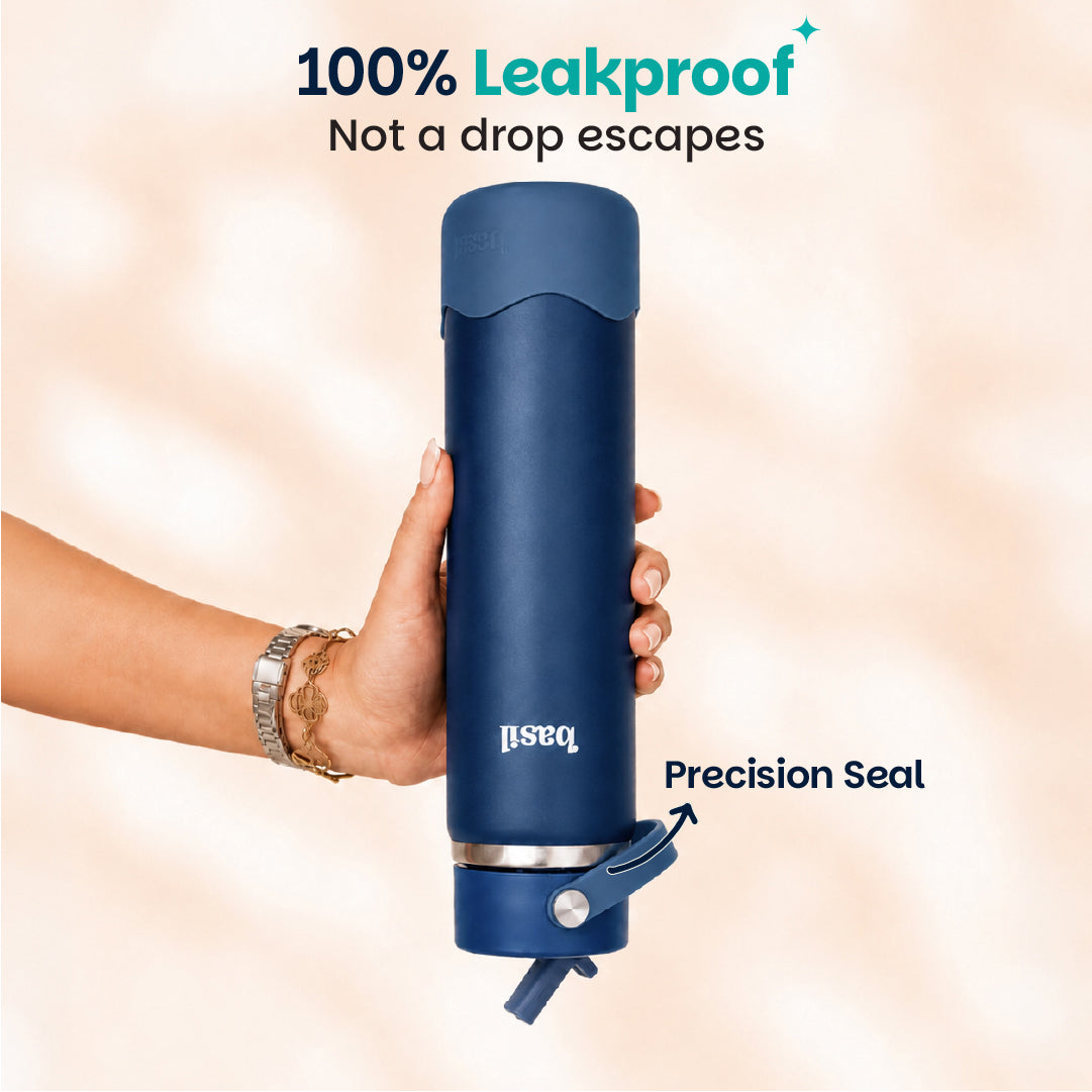Insulated Stainless steel Sipper with Carry Handle - Classic Navy