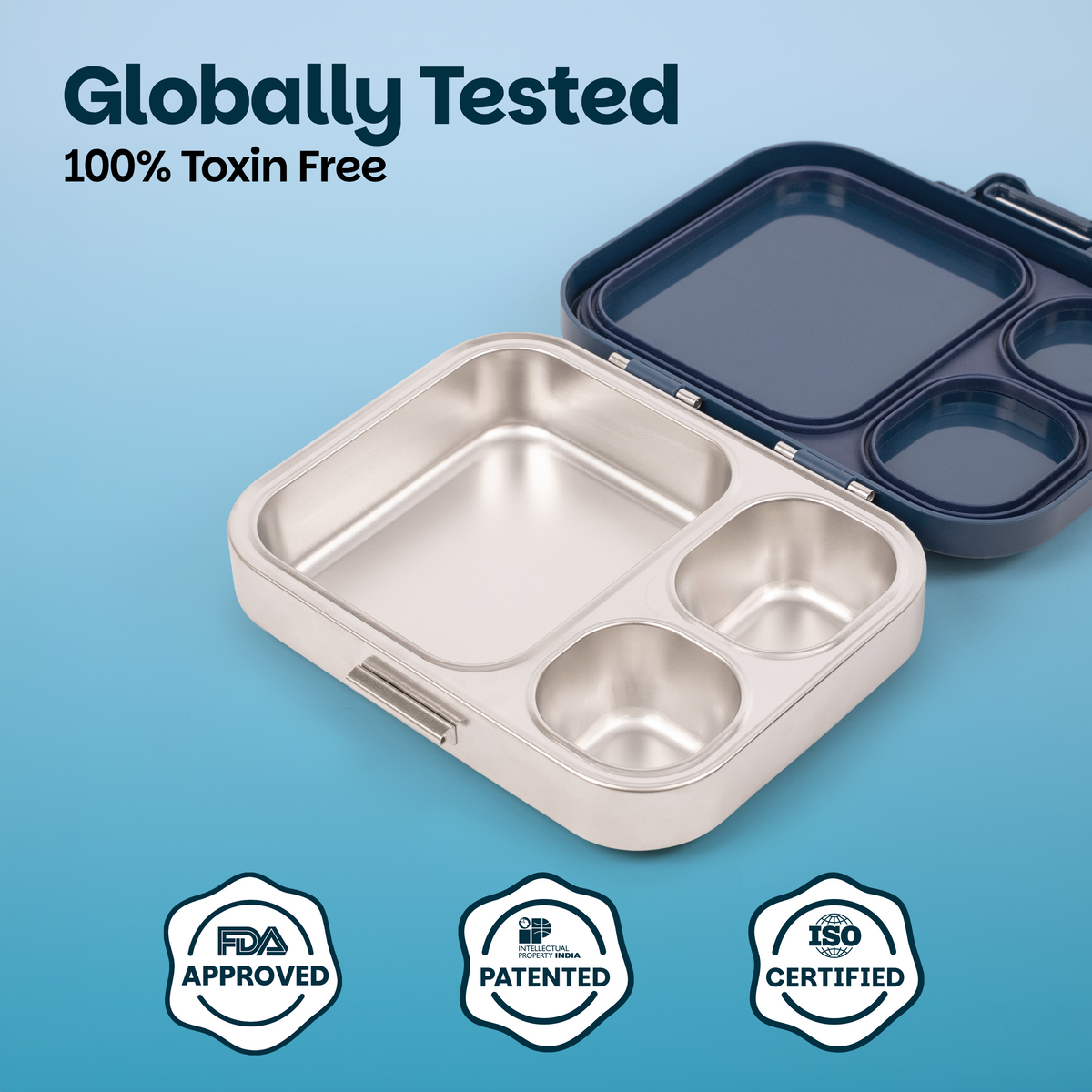 Bento Select 3 C Lunch Box - Classic Blue