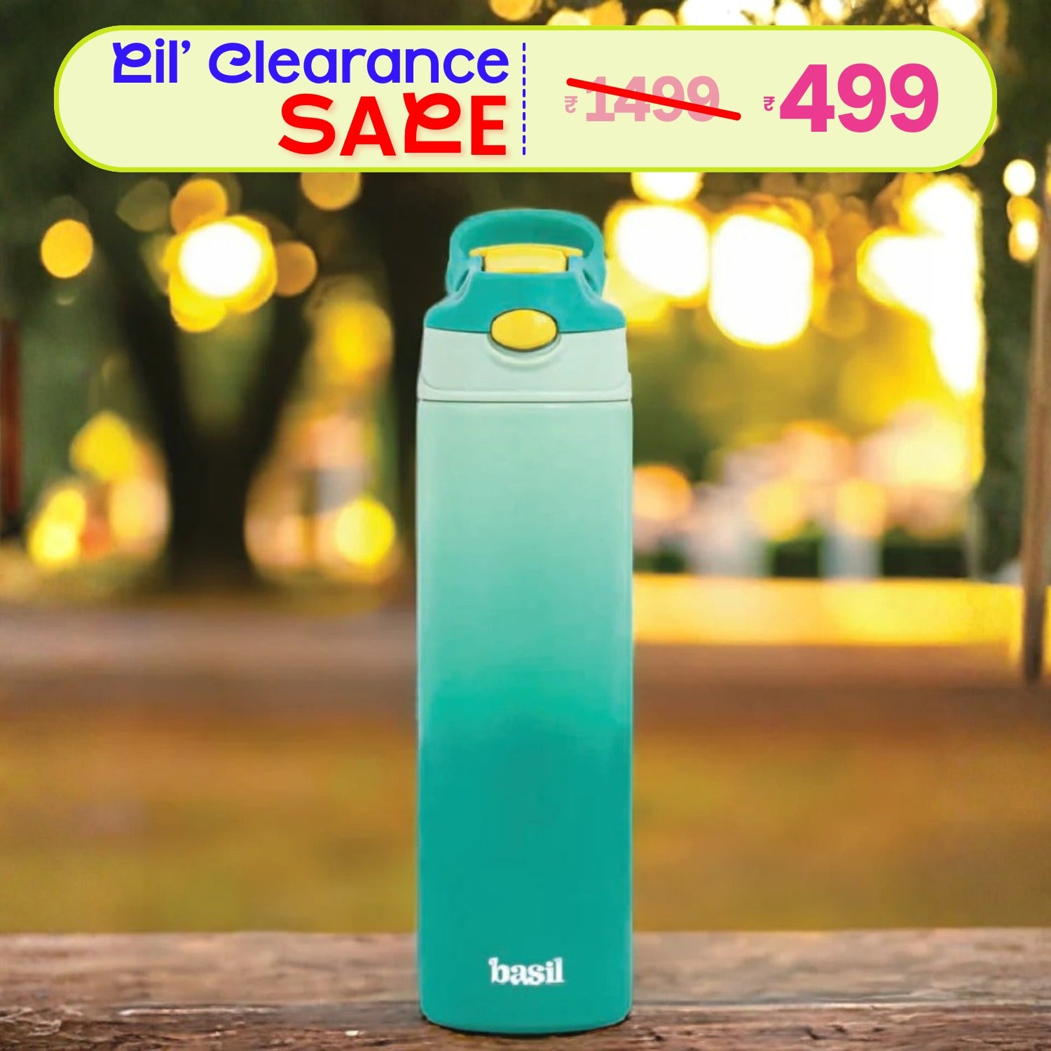 560 ml Insulated Stainless steel Sipper - Green Lush [ NO RETURNS & NO WARRANTY ]