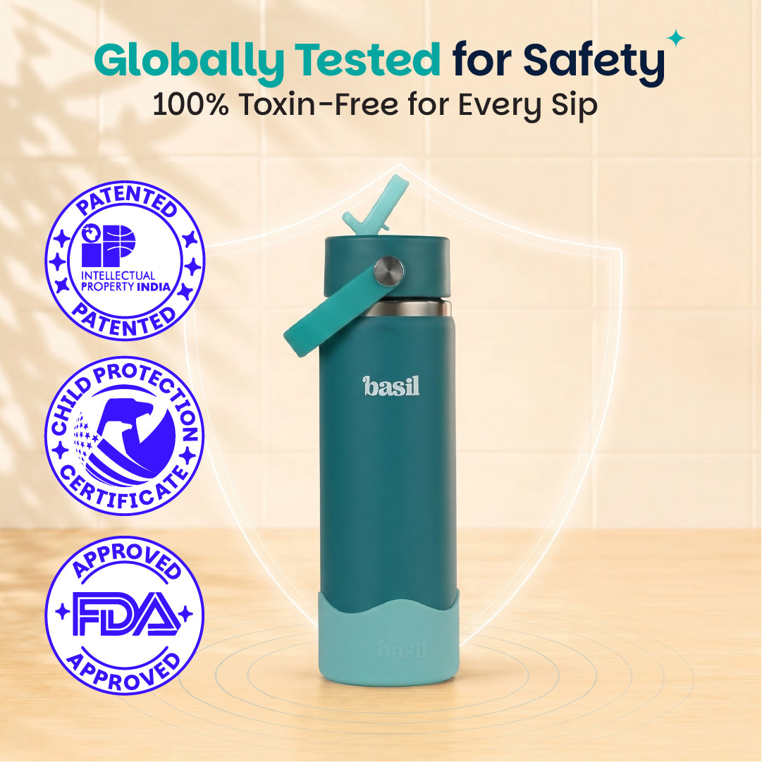 Insulated Stainless steel Sipper with Carry Handle - Classic Jade