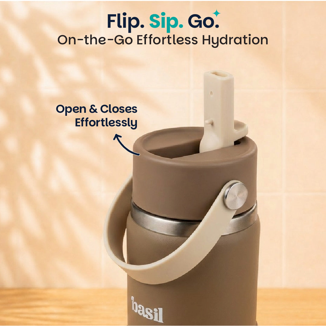 Insulated Stainless steel Sipper with Carry Handle - Classic Dune