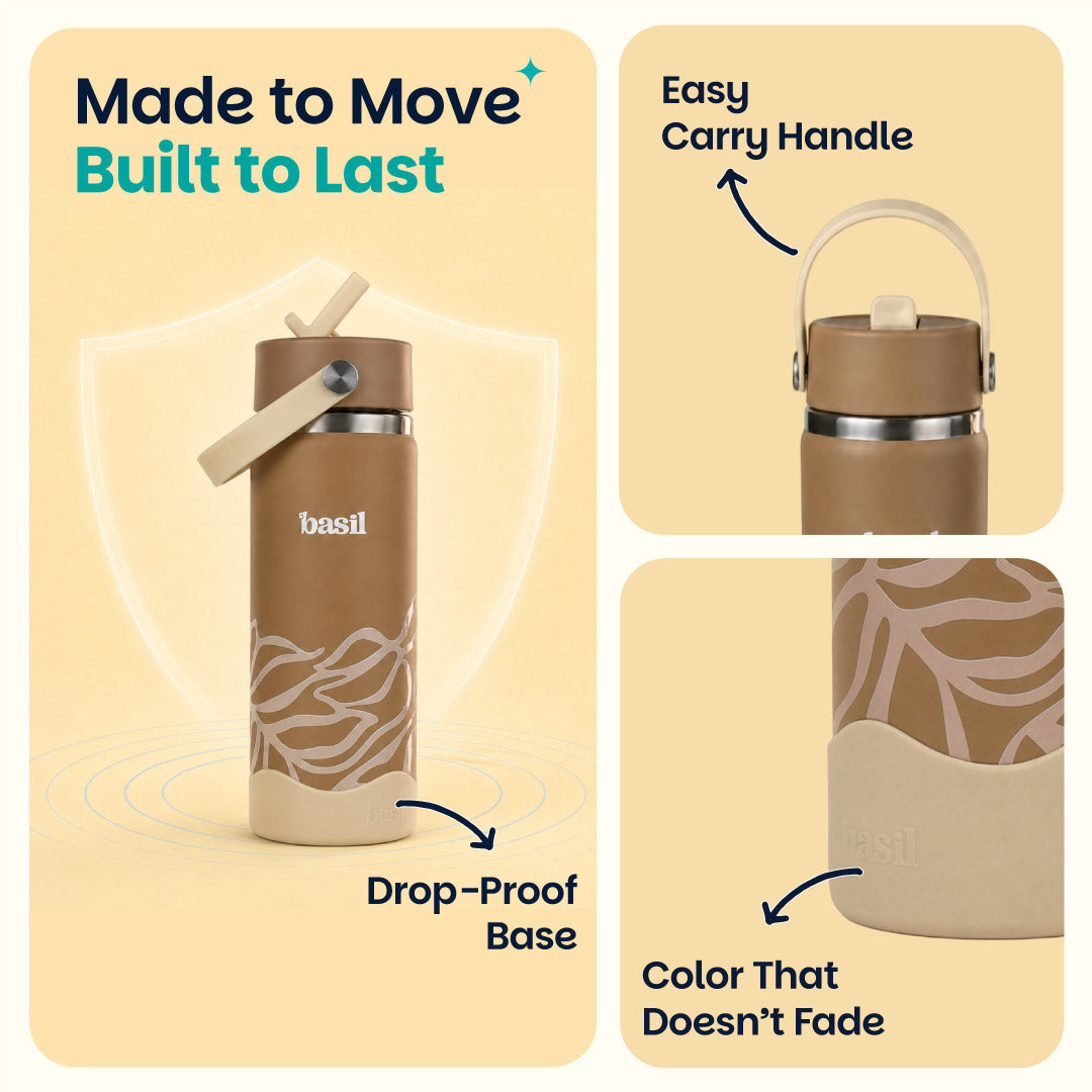Insulated Stainless steel Sipper with Carry Handle - Classic Dune
