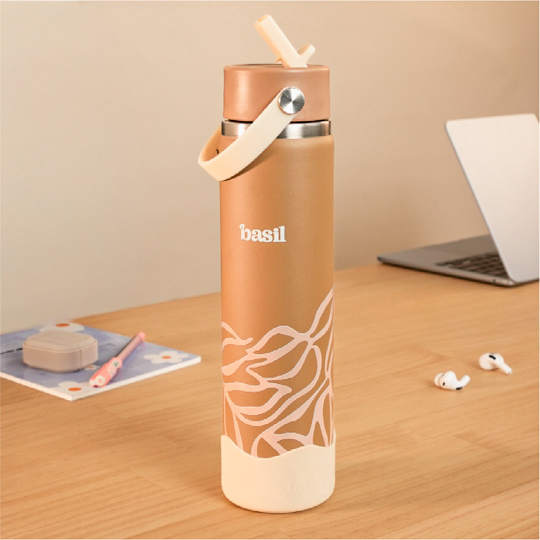 Insulated Stainless steel Sipper with Carry Handle - Classic Dune