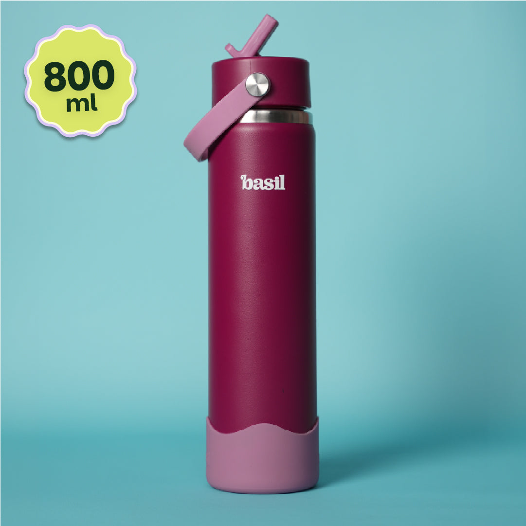 Insulated Stainless steel Sipper with Carry Handle - Classic Plum