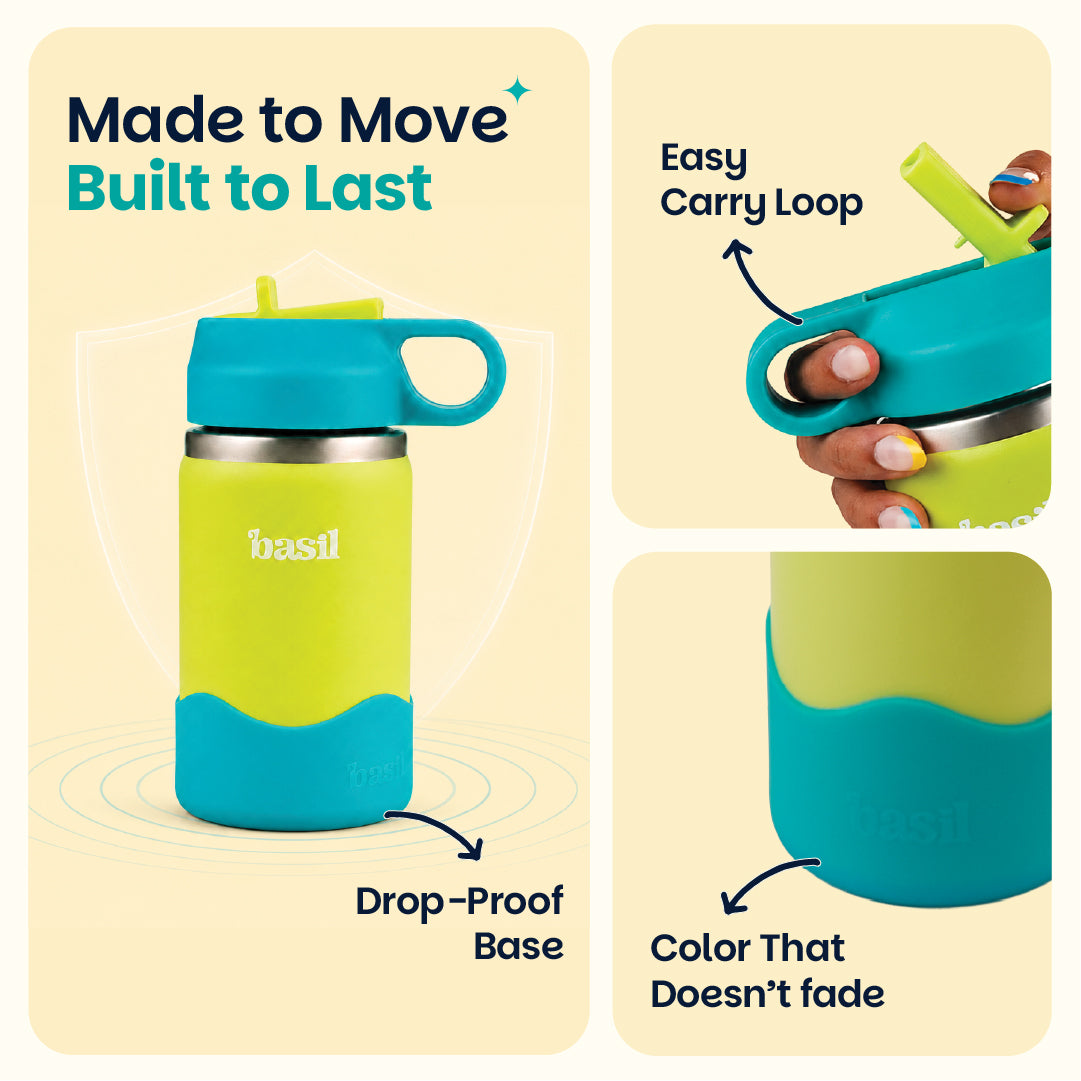 Insulated Stainless steel Sipper with Loop Handle- Lagoon