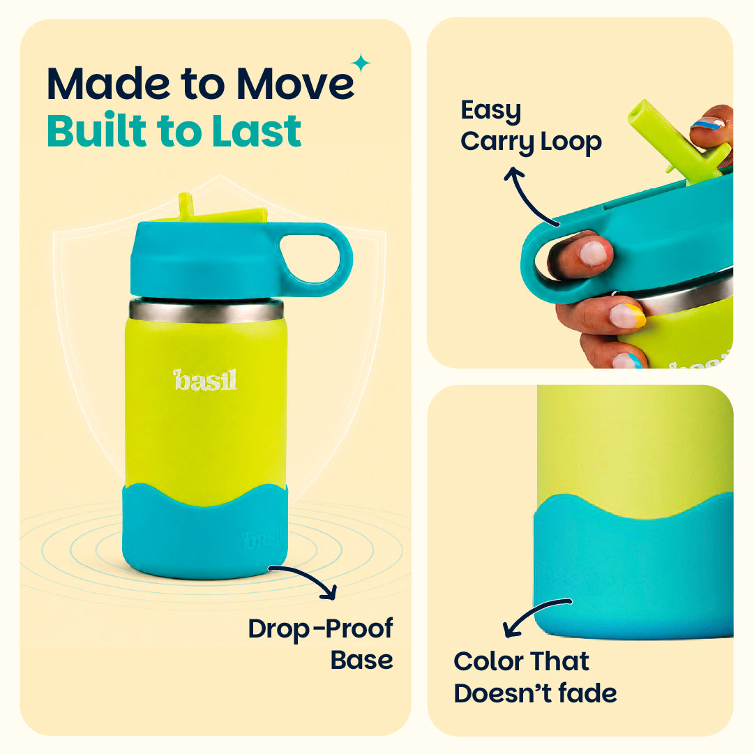 Insulated Stainless steel Sipper with Loop Handle- Lagoon