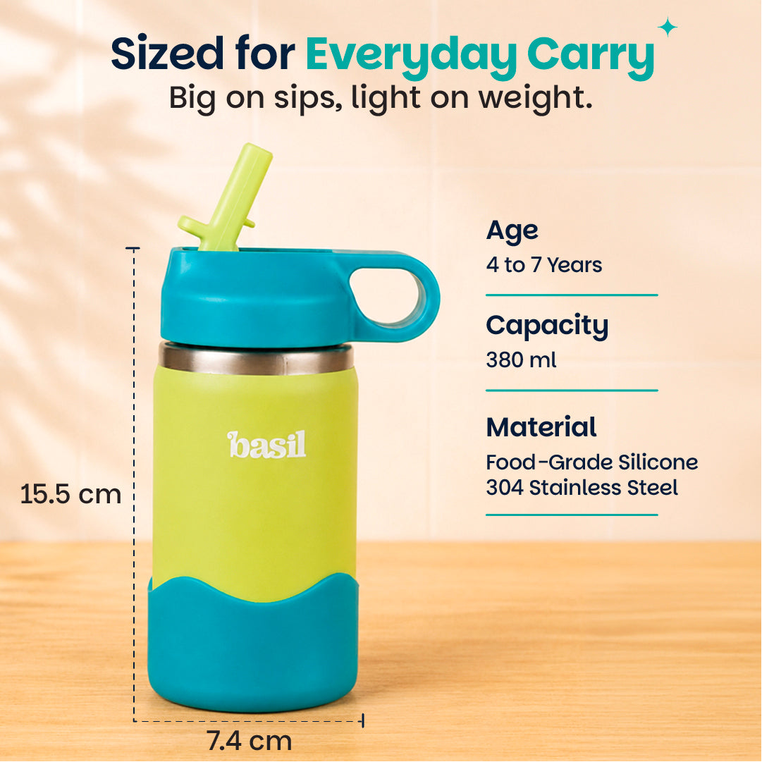 Insulated Stainless steel Sipper with Loop Handle- Lagoon
