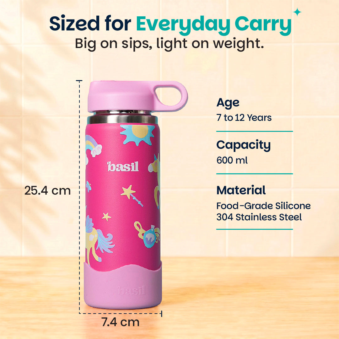 Insulated Stainless steel Sipper with Loop Handle- Pixie Dash