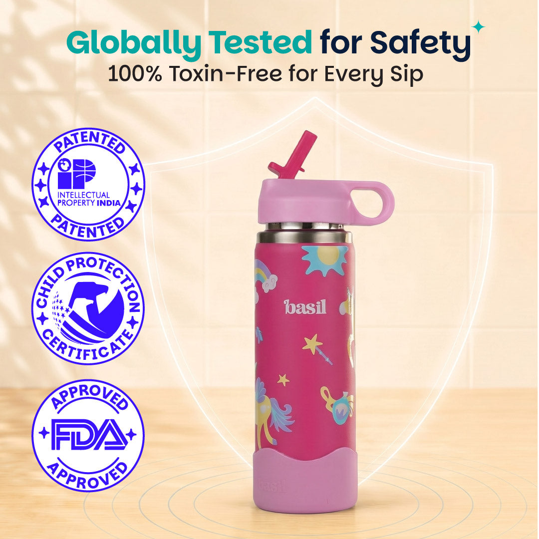 Insulated Stainless steel Sipper with Loop Handle- Pixie Dash