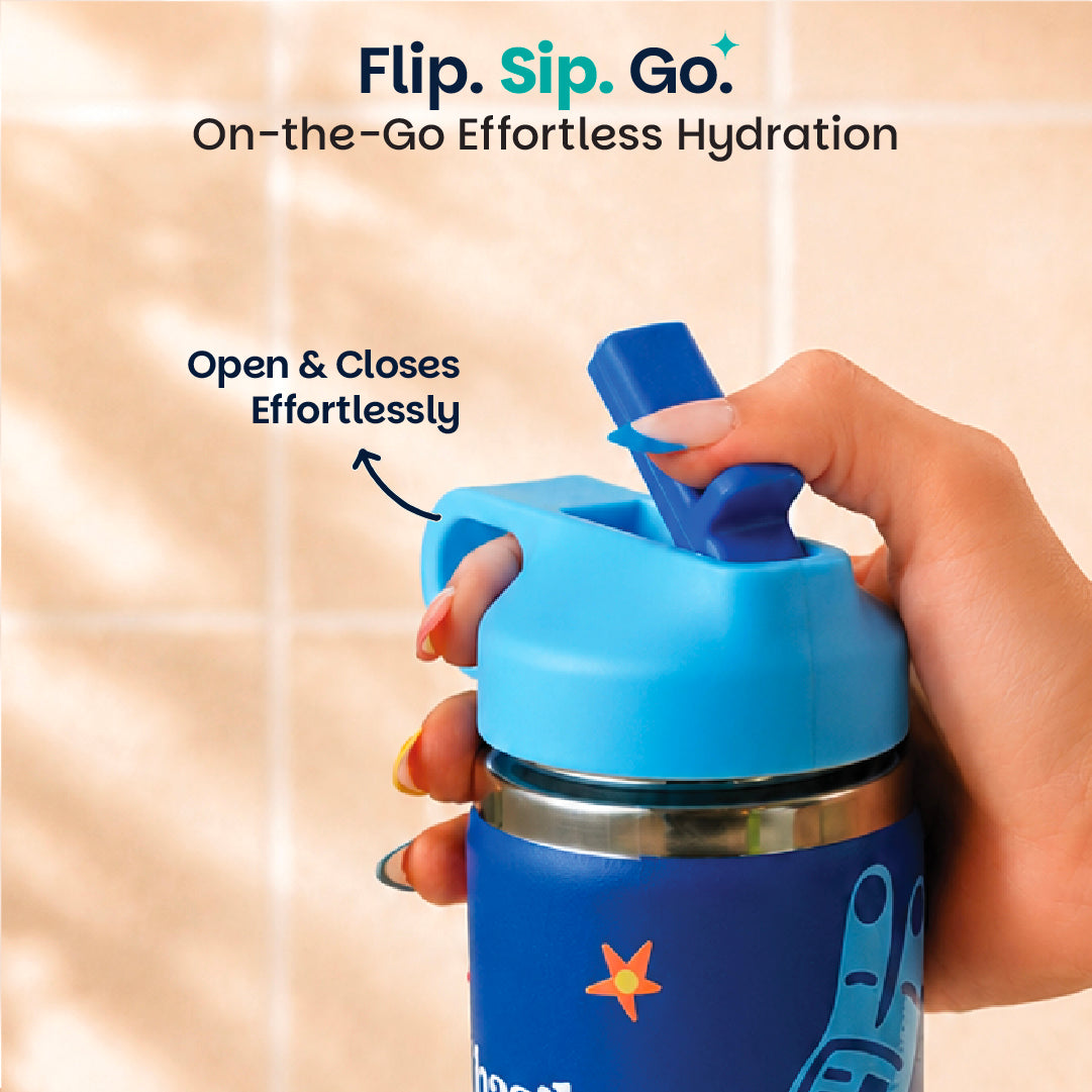 Insulated Stainless steel Sipper with Loop Handle- Super Swoosh