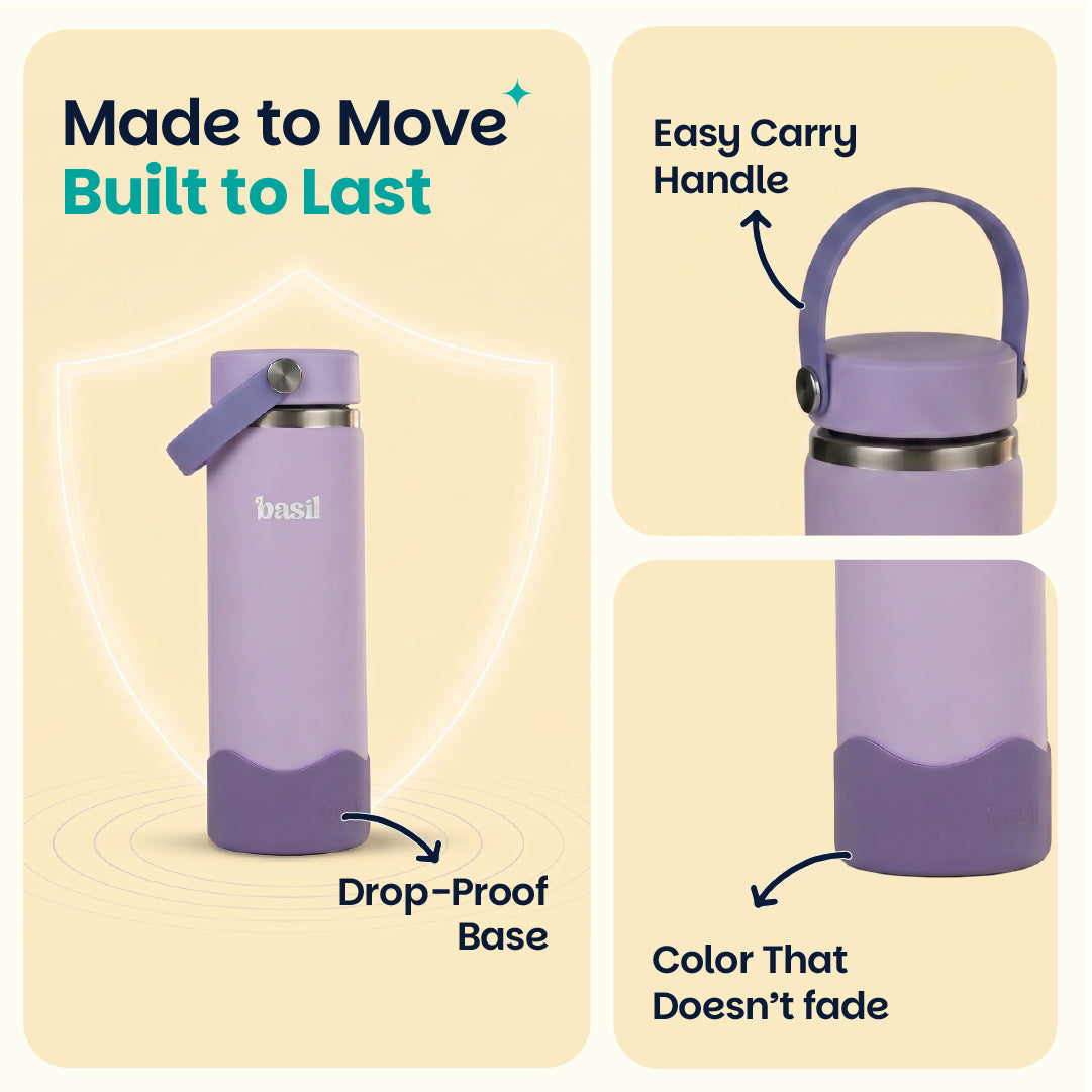 Insulated Stainless steel bottle with Carry Handle - Classic Lilac