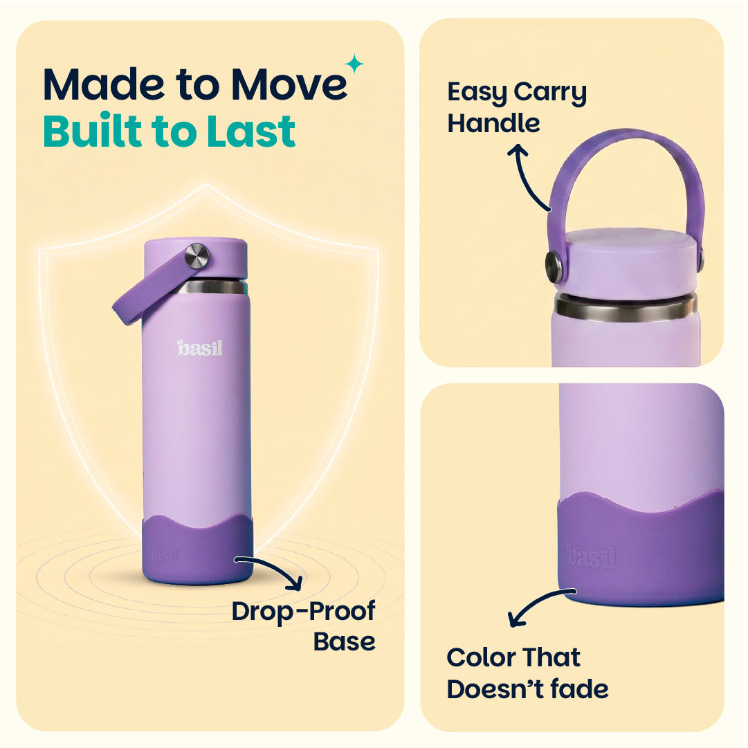 Insulated Stainless steel bottle with Carry Handle - Classic Lilac