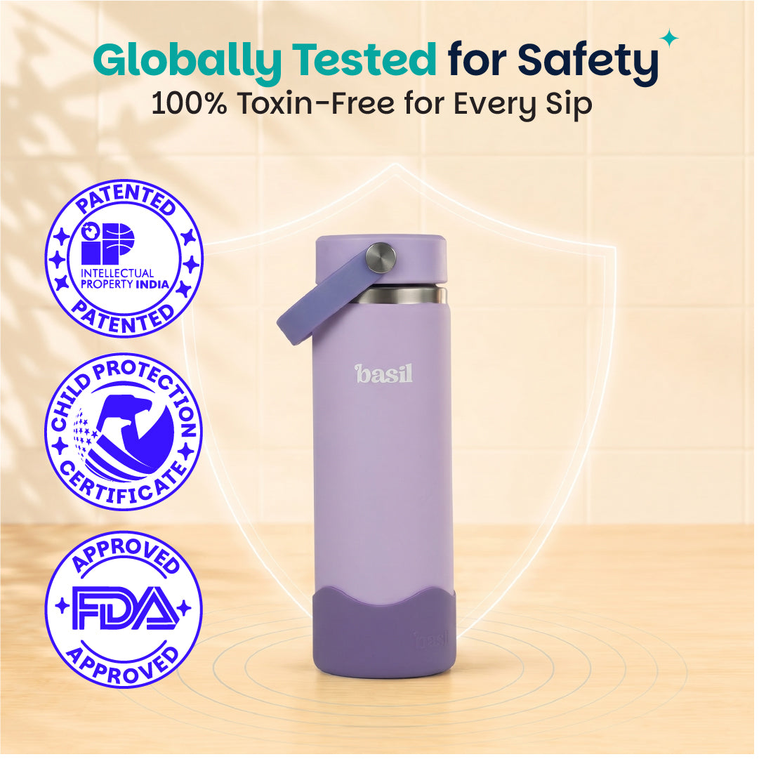 Insulated Stainless steel bottle with Carry Handle - Classic Lilac