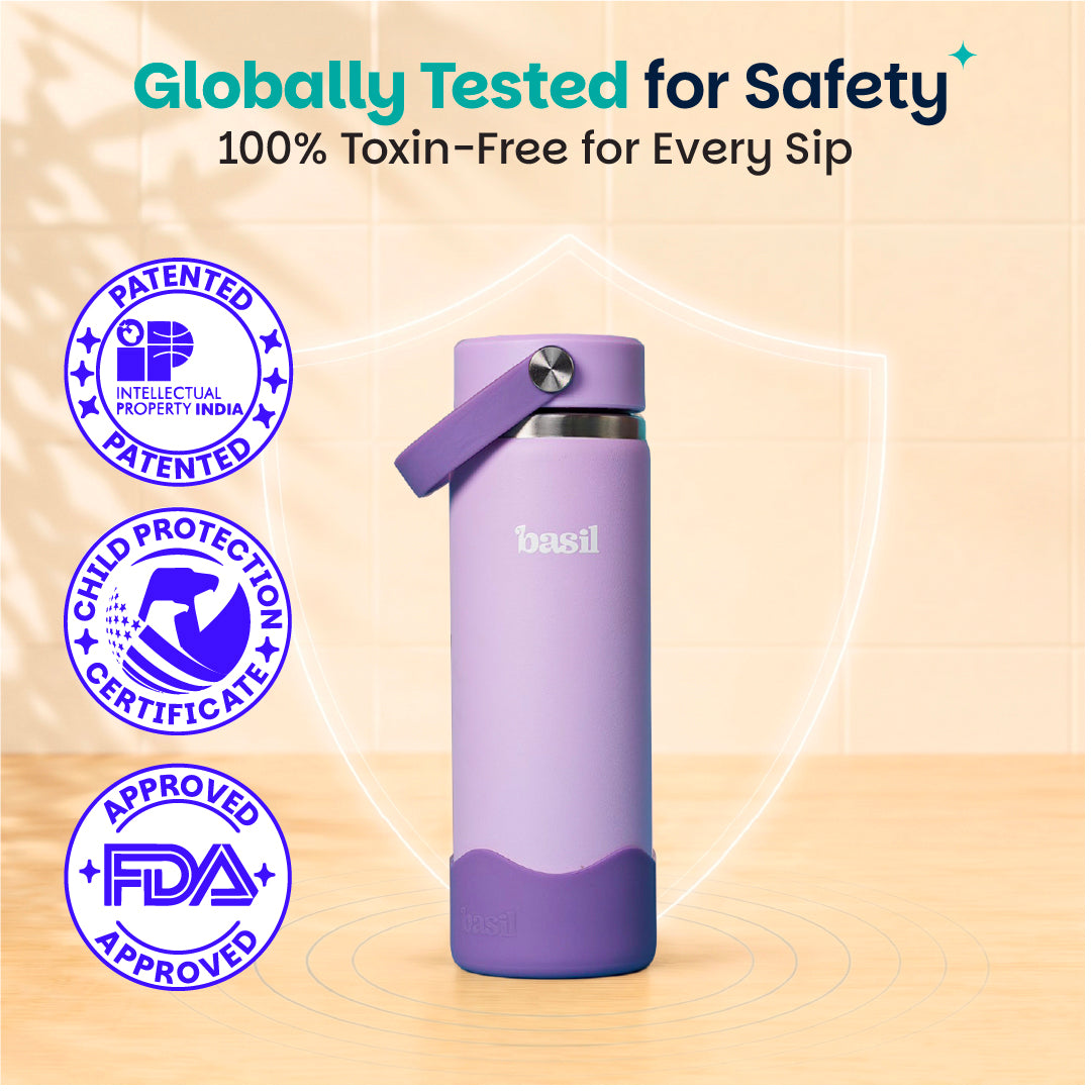 Insulated Stainless steel bottle with Carry Handle - Classic Lilac