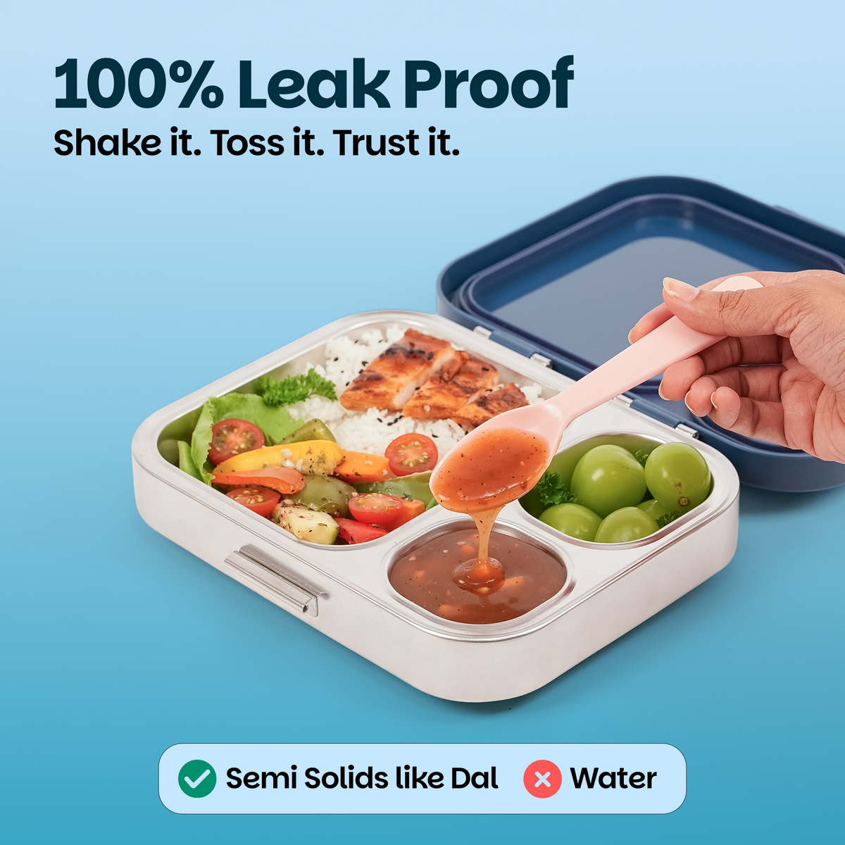 Bento Select 3 C Lunch Box - Classic Blue