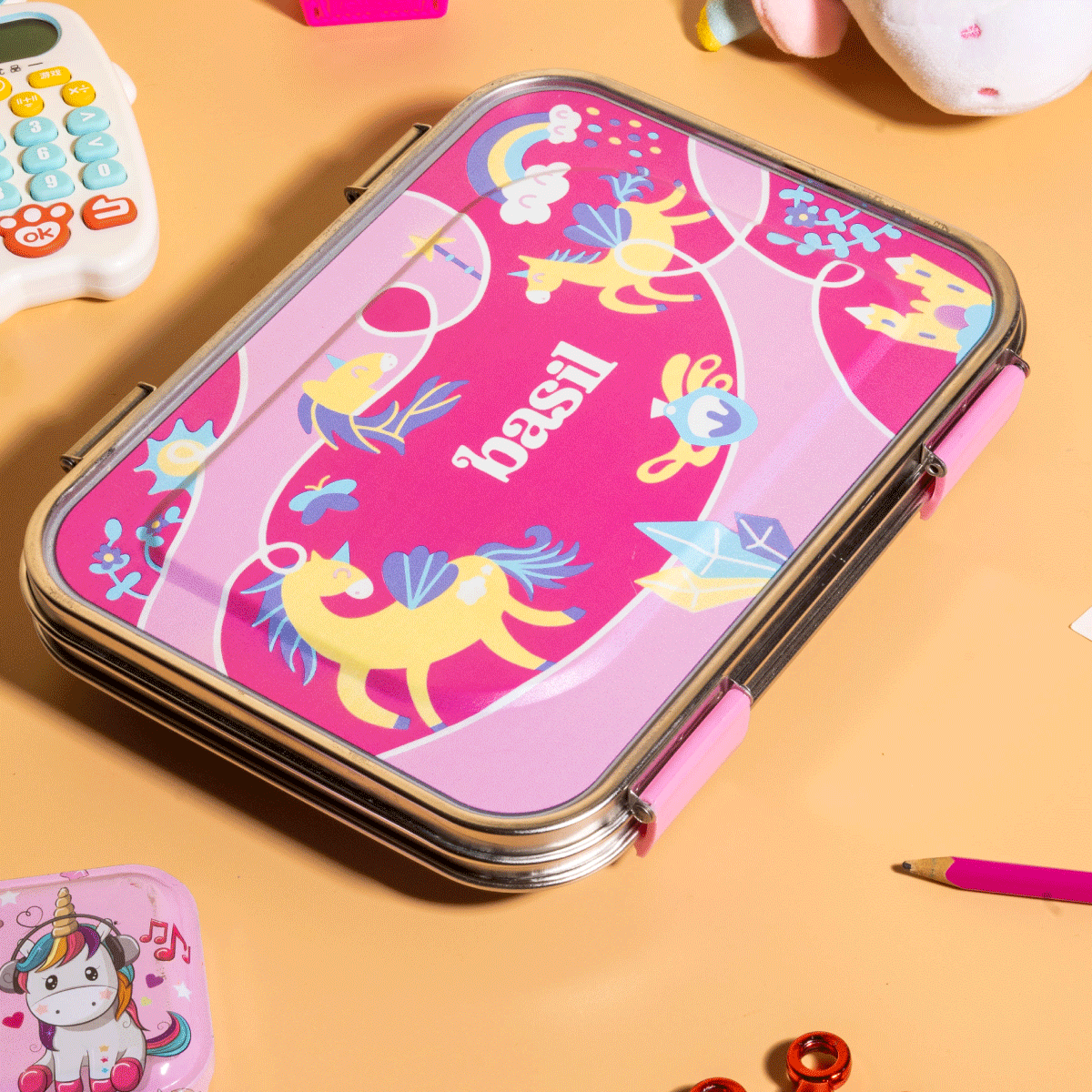 Set of 2: Bento box & 430 ml Sipper - Pixie Dash