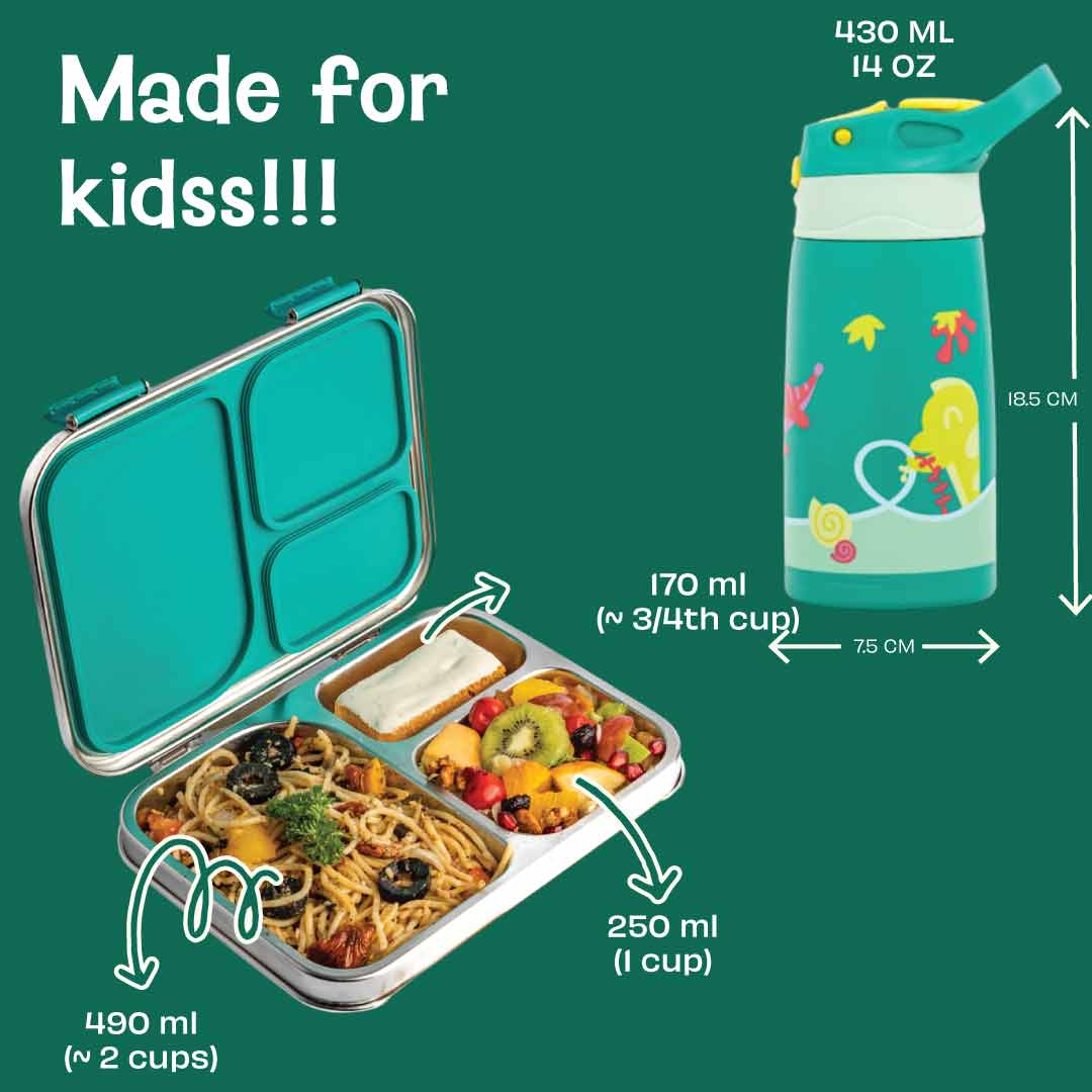 Set of 3 Bento box, Sipper & Plate - Hocus Docus