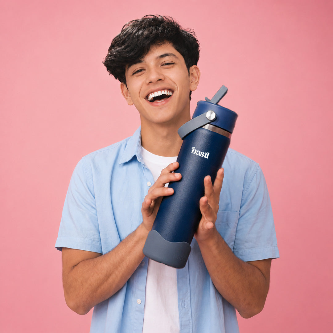 Insulated Stainless steel Sipper with Carry Handle - Classic Navy