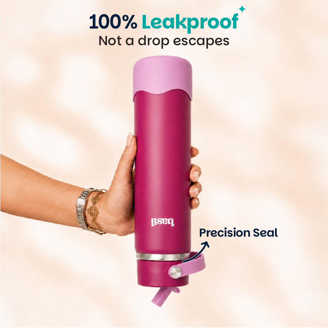 Insulated Stainless steel Sipper with Carry Handle - Classic Plum