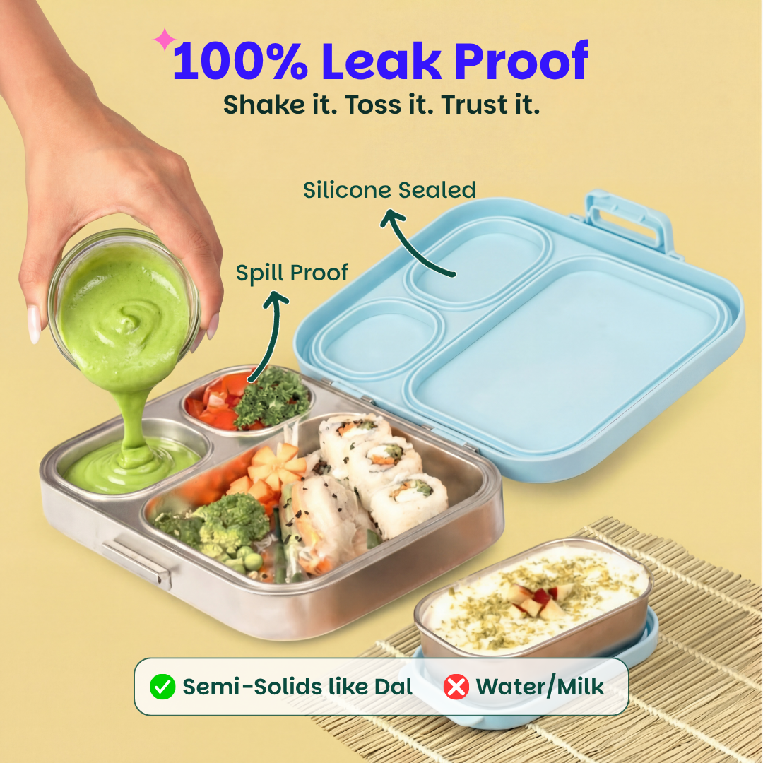 【新品未使用】PICTURE　フラワー柄　 EBI BENTO SET Light Blue Lunch Box - Limited Edition Steel Bento Box with 4 Sections