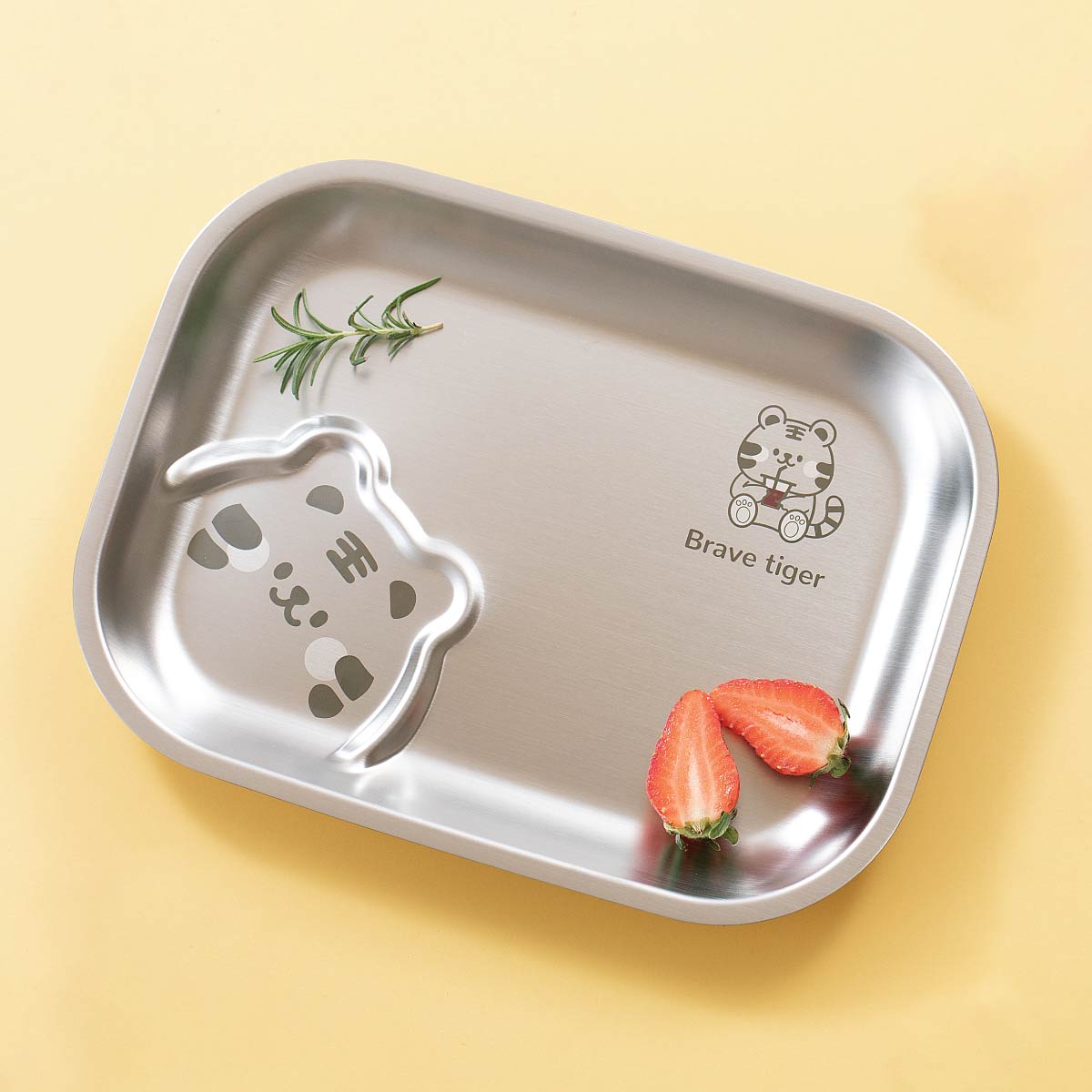 Stainless steel Funky Snack Plate - Tiger