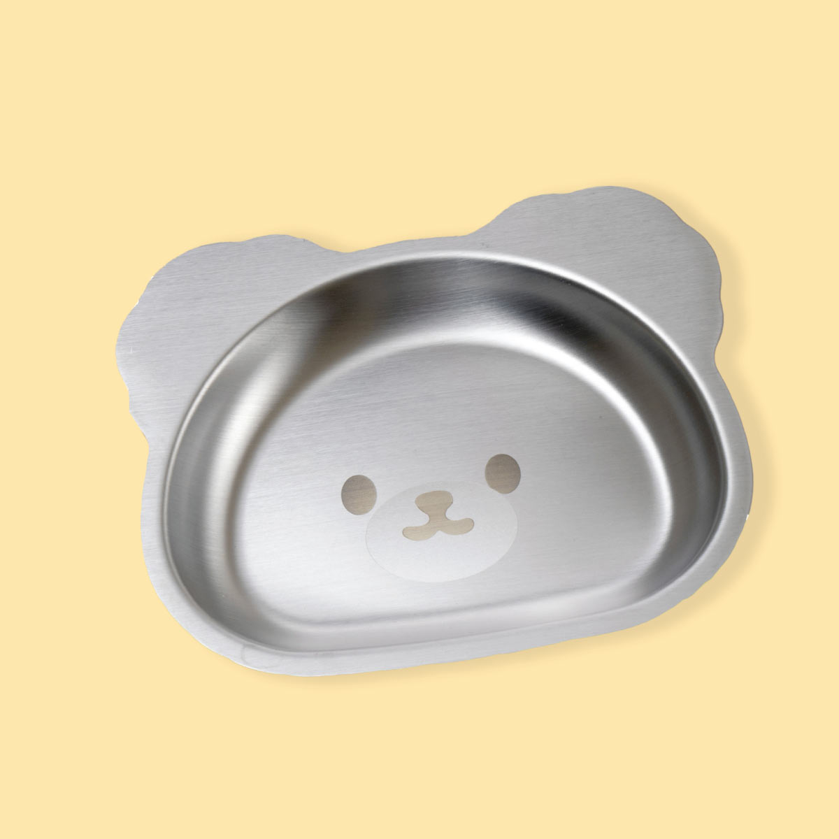 Stainless Steel Plate with Silicone suction - Bear
