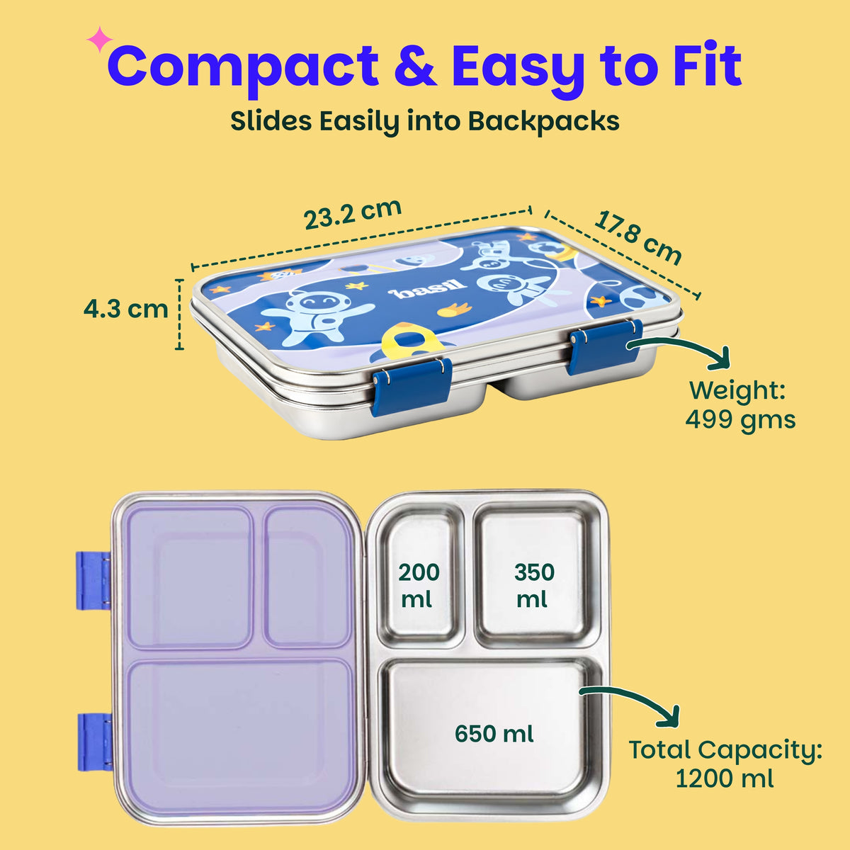 Bento Neo 3 C Lunch Box - Super Swoosh