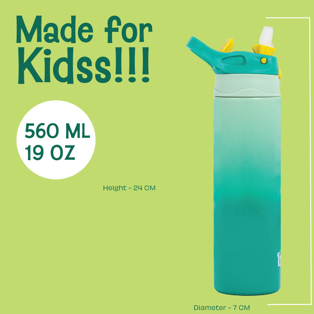 560 ml Insulated Stainless steel Sipper - Green Lush