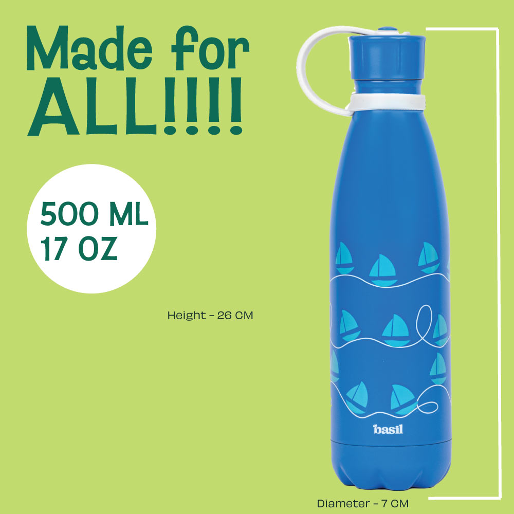 500 ml Insulated Stainless steel Bottle - Blue Boat