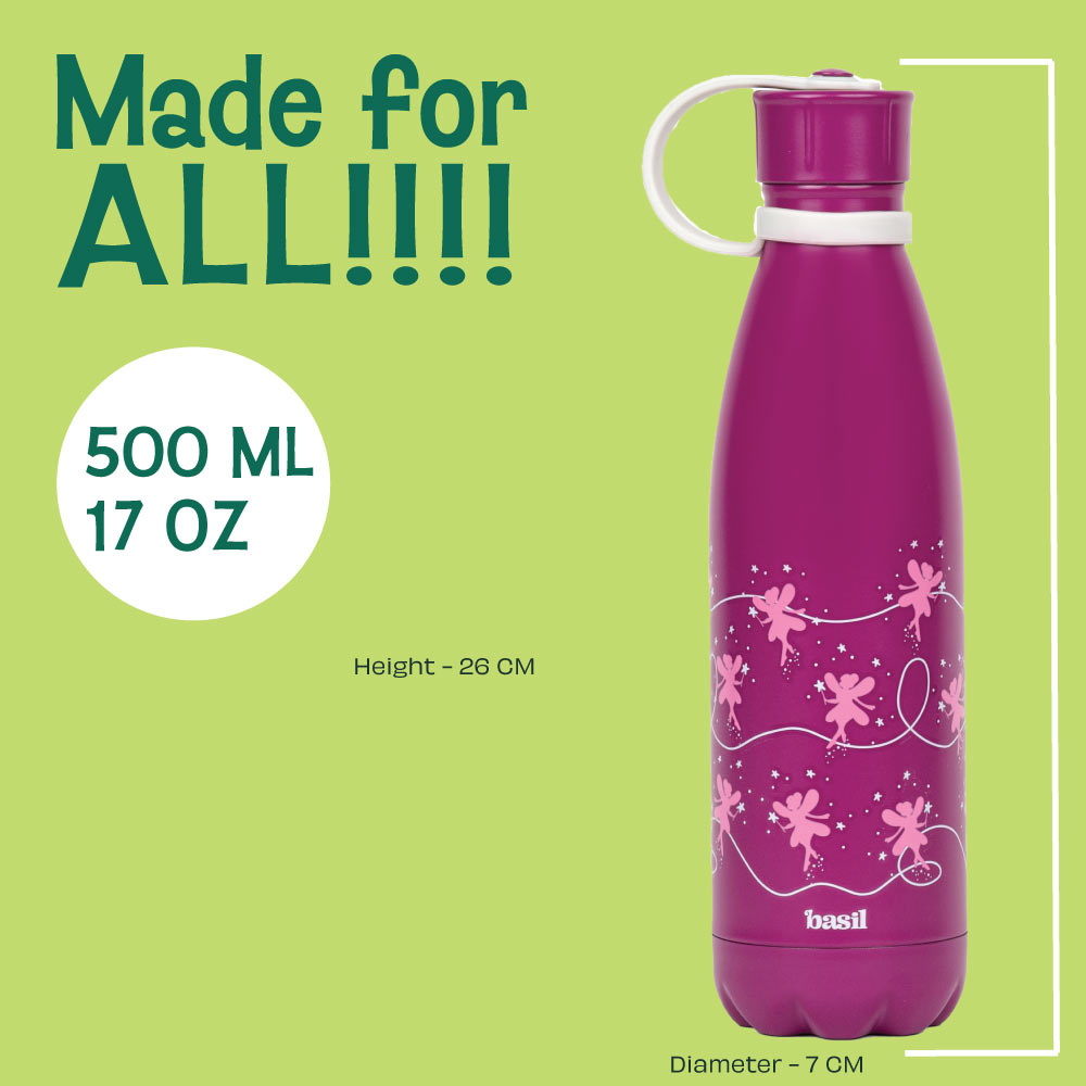 500 ml Insulated Stainless steel Bottle - Purple Fairy