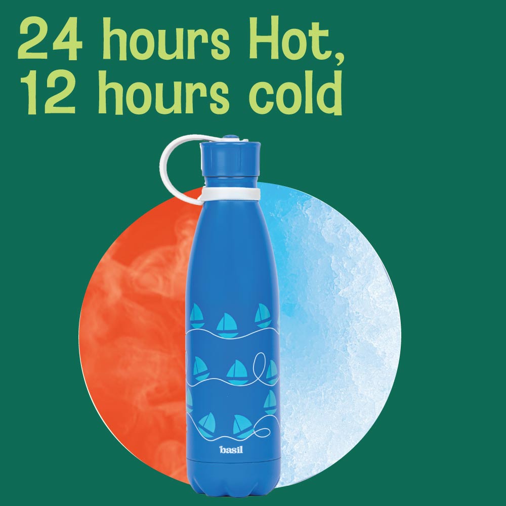 500 ml Insulated Stainless steel Bottle - Blue Boat