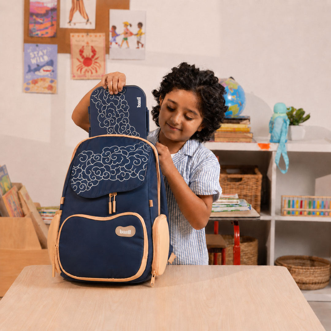 School Combo - Set of Bag & Lunchbox Midnight Sora