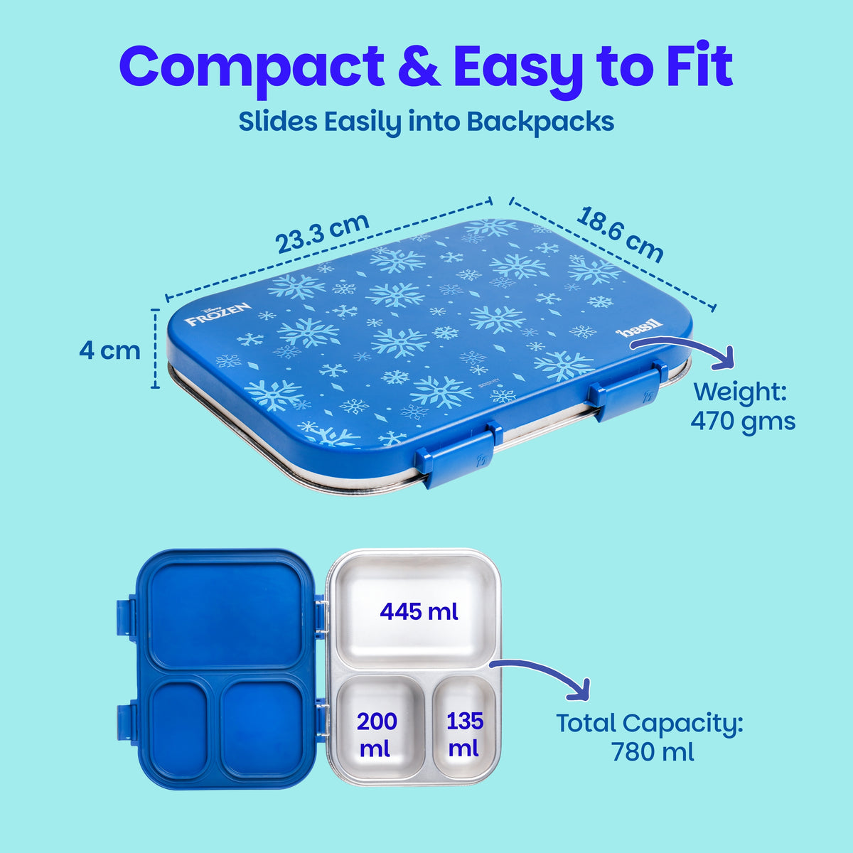 Bento Lite 3 C Lunch Box - Winter Whirl