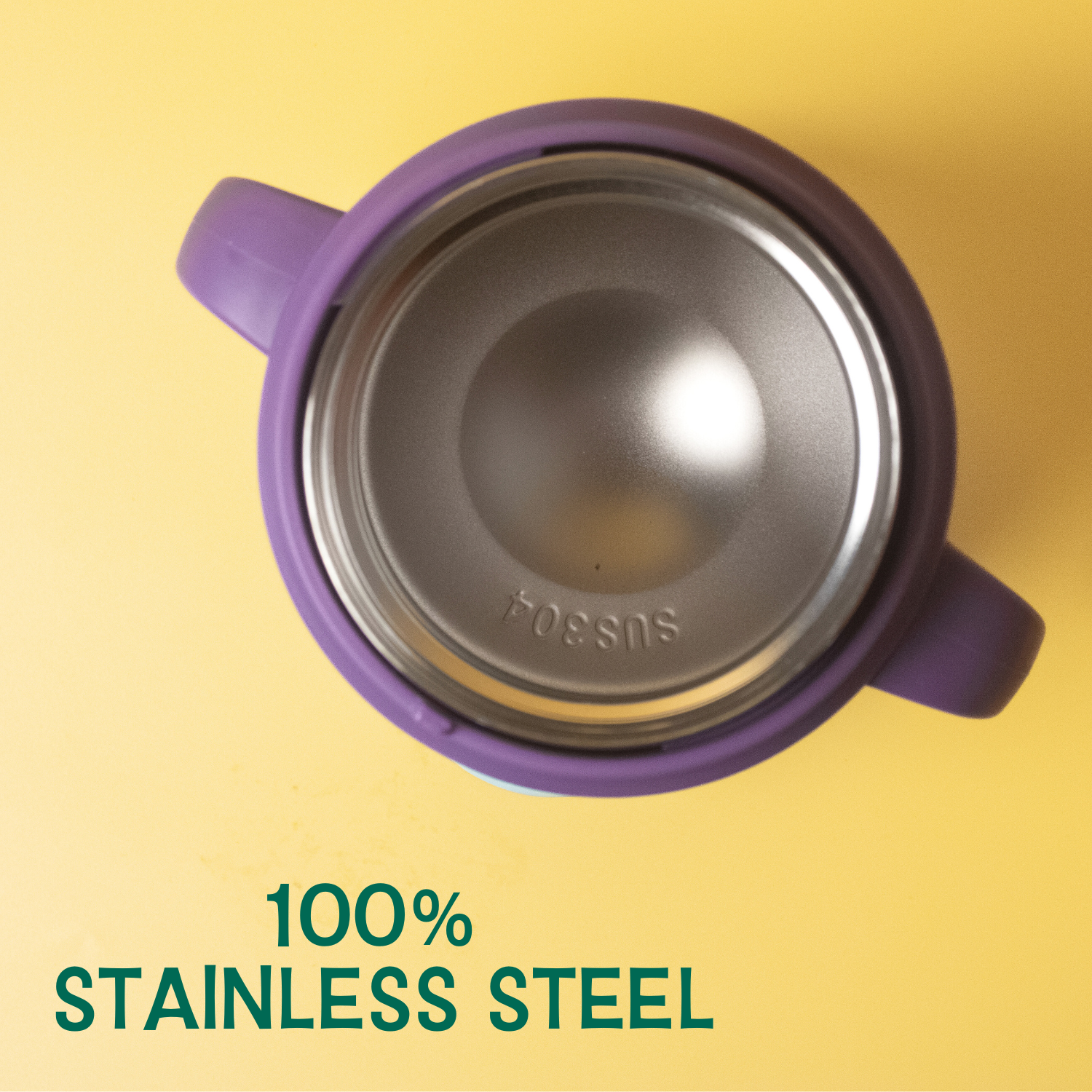 Insulated Jar with Carry handle & Spork - Lemon